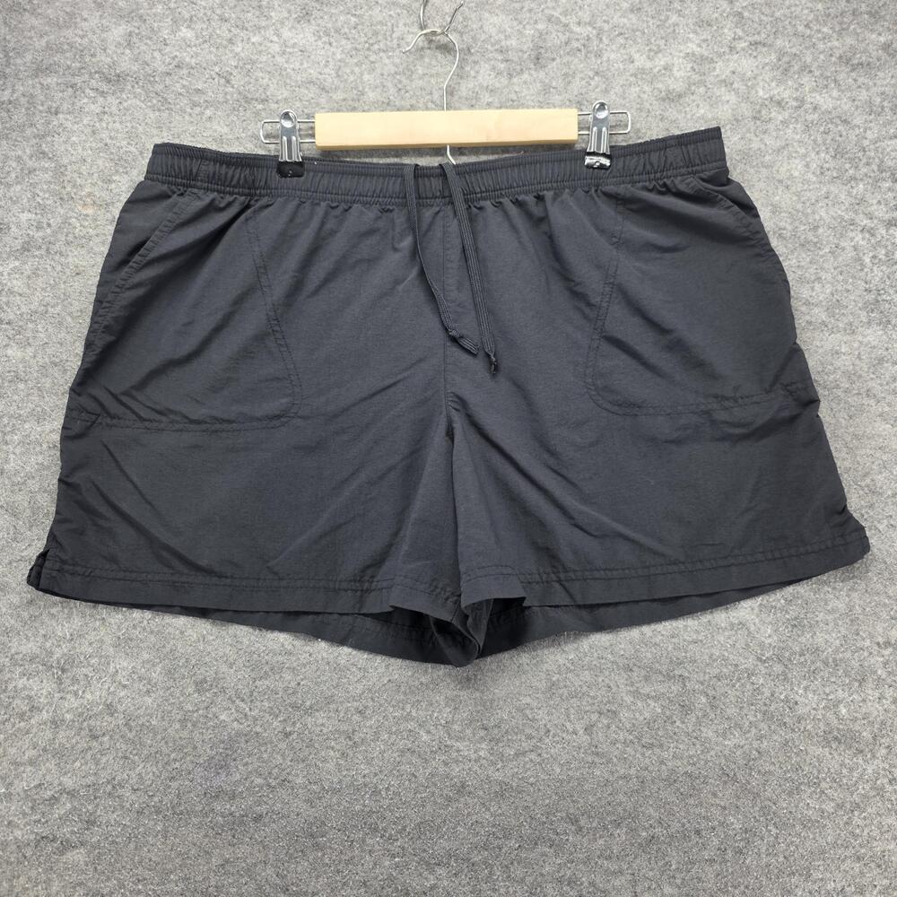 Columbia Swim Shorts Mens 2XL Black Lined Drawstring Pockets Built-In Brief